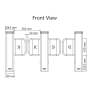 Poarta acrilica, 65 cm pentru poarta batanta DS-K3B501SX - HIKVISION DS-K3B501SX/601SX-Dp65/2 HIKVISION - 2